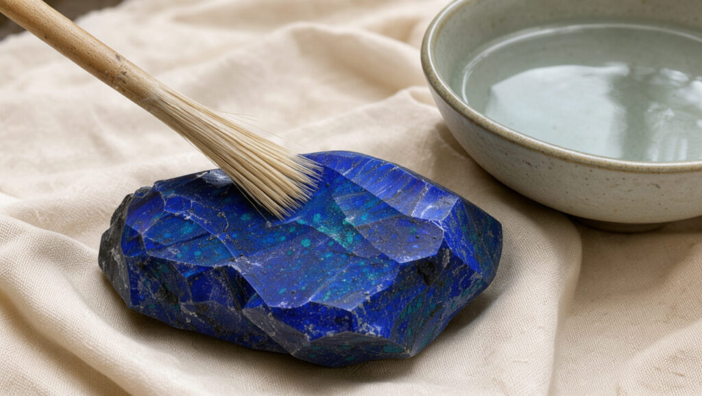 Azurite : comment purifier et entretenir cette pierre sensible sans altérer sa couleur